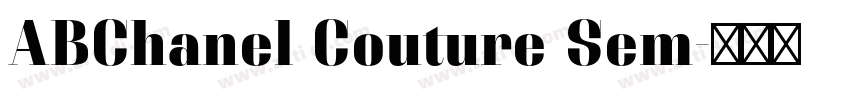 ABChanel Couture Sem字体转换